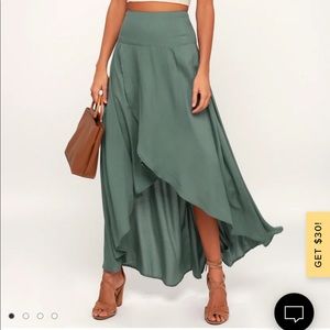 High low maxi skirt